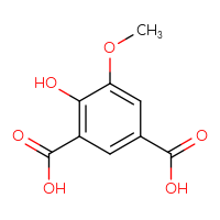 Chemical structure of 4-hydroxy-5-methoxybenzene-1,3-dicarboxylic acid - CSSB00009990391