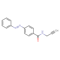 Chemical structure of 4-[(1E)-2-phenyldiazen-1-yl]-N-(prop-2-yn-1-yl)benzamide - CSSB06835373784