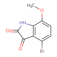Chemical structure of 4-bromo-7-methoxy-2,3-dihydro-1H-indole-2,3-dione - CSSB00011489936