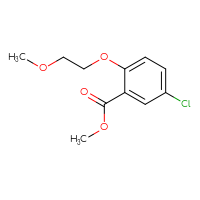 Chemical structure of methyl 5-chloro-2-(2-methoxyethoxy)benzoate - CSSB00103346090