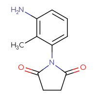 Chemical structure of 1-(3-amino-2-methylphenyl)pyrrolidine-2,5-dione - CSSB00000748194