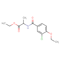 Chemical structure of ethyl 2-[(3-chloro-4-ethoxyphenyl)formamido]propanoate - CSSB06982910205