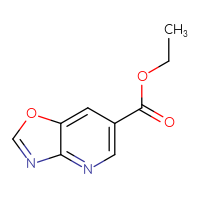 Chemical structure of ethyl [1,3]oxazolo[4,5-b]pyridine-6-carboxylate - CSSB00032234409