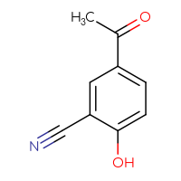 Chemical structure of 5-acetyl-2-hydroxybenzonitrile - CSSB00000048646