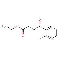 Chemical structure of ethyl 4-(2-iodophenyl)-4-oxobutanoate - CSSB00010004379