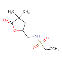 Chemical structure of N-[(4,4-dimethyl-5-oxooxolan-2-yl)methyl]ethene-1-sulfonamide - CSSB21332167011