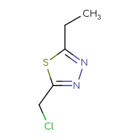 Chemical structure of 2-(chloromethyl)-5-ethyl-1,3,4-thiadiazole - CSSB00000700545
