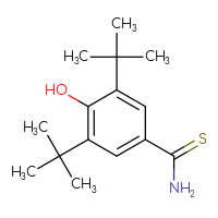 Chemical structure of 3,5-di-tert-butyl-4-hydroxybenzene-1-carbothioamide - CSSB00000422097
