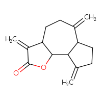 Chemical structure of 3,6,9-trimethylidene-dodecahydroazuleno[4,5-b]furan-2-one - CSSB00020659848