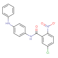 Chemical structure of 5-chloro-2-nitro-N-[4-(phenylamino)phenyl]benzamide - CSSB00047874721