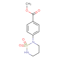 Chemical structure of methyl 4-(1,1-dioxo-1λ⁶,2,6-thiadiazinan-2-yl)benzoate - CSSB01075822800