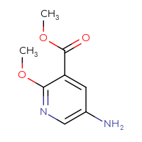 Chemical structure of methyl 5-amino-2-methoxypyridine-3-carboxylate - CSSB00012179731