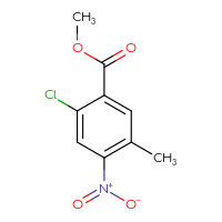 Chemical structure of methyl 2-chloro-5-methyl-4-nitrobenzoate - CSSB00035801630
