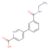 Chemical structure of 5-[3-(ethylcarbamoyl)phenyl]pyridine-2-carboxylic acid - CSSB00150705926