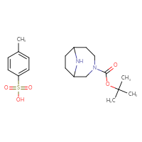 Chemical structure of 4-methylbenzene-1-sulfonic acid; tert-butyl 3,9-diazabicyclo[4.2.1]nonane-3-carboxylate - CSSB02125606822