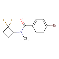 Chemical structure of 4-bromo-N-(2,2-difluorocyclobutyl)-N-methylbenzamide - CSSB21432560841
