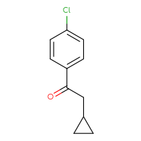 Chemical structure of 1-(4-chlorophenyl)-2-cyclopropylethan-1-one - CSSB00000717023