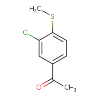 Chemical structure of 1-[3-chloro-4-(methylsulfanyl)phenyl]ethan-1-one - CSSB00011772498