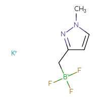 Chemical structure of potassium trifluoro[(1-methyl-1H-pyrazol-3-yl)methyl]boranuide - CSSB00013121580