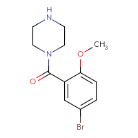 Chemical structure of 1-(5-bromo-2-methoxybenzoyl)piperazine - CSSB00001320984