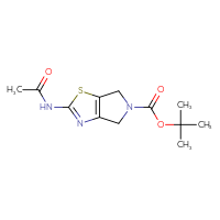 Chemical structure of tert-butyl 2-acetamido-4H,5H,6H-pyrrolo[3,4-d][1,3]thiazole-5-carboxylate - CSSB03322940855