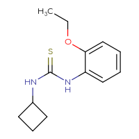 Chemical structure of 3-cyclobutyl-1-(2-ethoxyphenyl)thiourea - CSSB00038638415