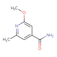 Chemical structure of 2-methoxy-6-methylpyridine-4-carboxamide - CSSB00015439015
