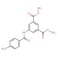 Chemical structure of 1,3-dimethyl 5-(4-methylbenzamido)benzene-1,3-dicarboxylate - CSSB00026392224