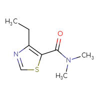 Chemical structure of 4-ethyl-N,N-dimethyl-1,3-thiazole-5-carboxamide - CSSB00015417344