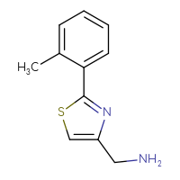 Chemical structure of 1-[2-(2-methylphenyl)-1,3-thiazol-4-yl]methanamine - CSSB00011447162