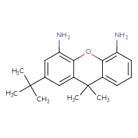 Chemical structure of 2-tert-butyl-9,9-dimethyl-9H-xanthene-4,5-diamine - CSSB20959043476