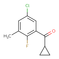 Chemical structure of (5-chloro-2-fluoro-3-methylphenyl)(cyclopropyl)methanone - CSSB03552094938