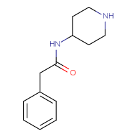 Chemical structure of 2-phenyl-N-(piperidin-4-yl)acetamide - CSSB00015206902