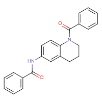Chemical structure of N-(1-benzoyl-1,2,3,4-tetrahydroquinolin-6-yl)benzamide - CSSB00161036598