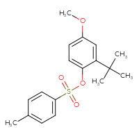 Chemical structure of 2-tert-butyl-4-methoxyphenyl 4-methylbenzene-1-sulfonate - CSSB00154095106