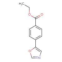 Chemical structure of ethyl 4-(1,3-oxazol-5-yl)benzoate - CSSB00000050253