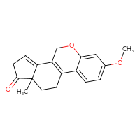 Chemical structure of 7-methoxy-11a-methyl-1H,2H,4H,10H,11H,11aH-indeno[4,5-c]chromen-1-one - CSSB00159749719
