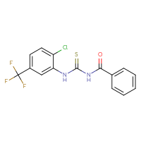 Chemical structure of 1-benzoyl-3-[2-chloro-5-(trifluoromethyl)phenyl]thiourea - CSSB00132438992