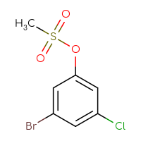 Chemical structure of 3-bromo-5-chlorophenyl methanesulfonate - CSSB00153410830