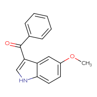 Chemical structure of 3-benzoyl-5-methoxy-1H-indole - CSSB00000426507