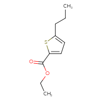 Chemical structure of ethyl 5-propylthiophene-2-carboxylate - CSSB01402449780
