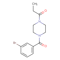 Chemical structure of 1-[4-(3-bromobenzoyl)piperazin-1-yl]propan-1-one - CSSB01048728219
