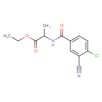 Chemical structure of ethyl 2-[(4-chloro-3-cyanophenyl)formamido]propanoate - CSSB02017305365