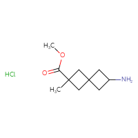 Chemical structure of methyl 6-amino-2-methylspiro[3.3]heptane-2-carboxylate hydrochloride - CSSB12257584043