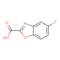 Chemical structure of 5-fluoro-1,3-benzoxazole-2-carboxylic acid - CSSB00000099473