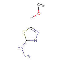 Chemical structure of 2-hydrazinyl-5-(methoxymethyl)-1,3,4-thiadiazole - CSSB00000695735