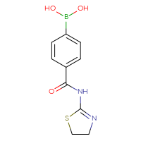 Chemical structure of {4-[(4,5-dihydro-1,3-thiazol-2-yl)carbamoyl]phenyl}boronic acid - CSSB00020605616