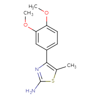 Chemical structure of 4-(3,4-dimethoxyphenyl)-5-methyl-1,3-thiazol-2-amine - CSSB00000596468