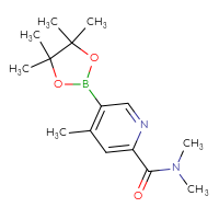 Chemical structure of N,N,4-trimethyl-5-(4,4,5,5-tetramethyl-1,3,2-dioxaborolan-2-yl)pyridine-2-carboxamide - CSSB00010039918