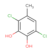 Chemical structure of 3,6-dichloro-4-methylbenzene-1,2-diol - CSSB00010666884